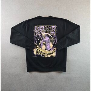 Liquid Death Sweatshirt Mens L Black Return of the Dead Crew Neck Reaper Fleece